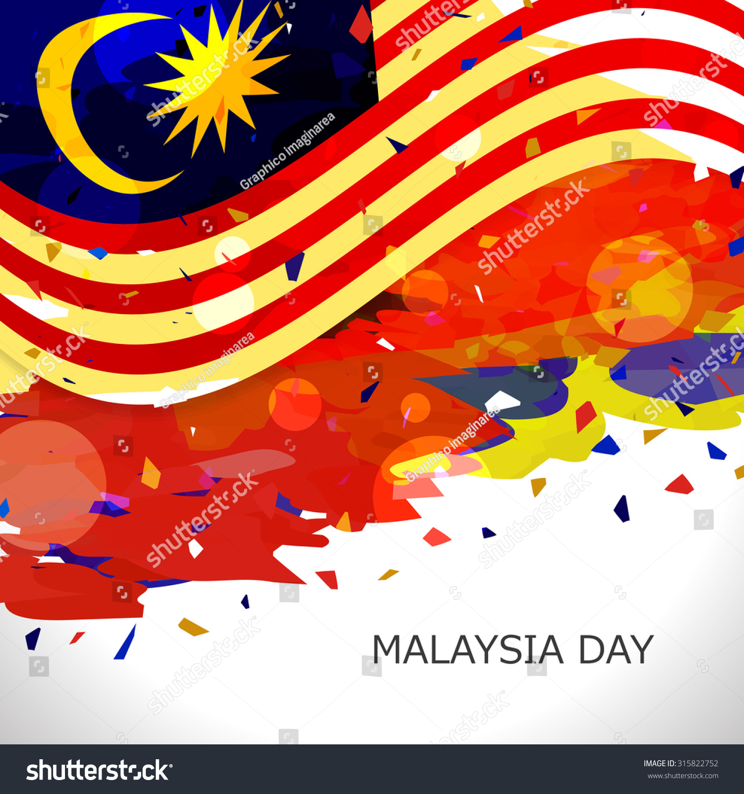 Illustration Malaysia Flag Malaysia Day 16 Stock Vector Royalty Free 315822752