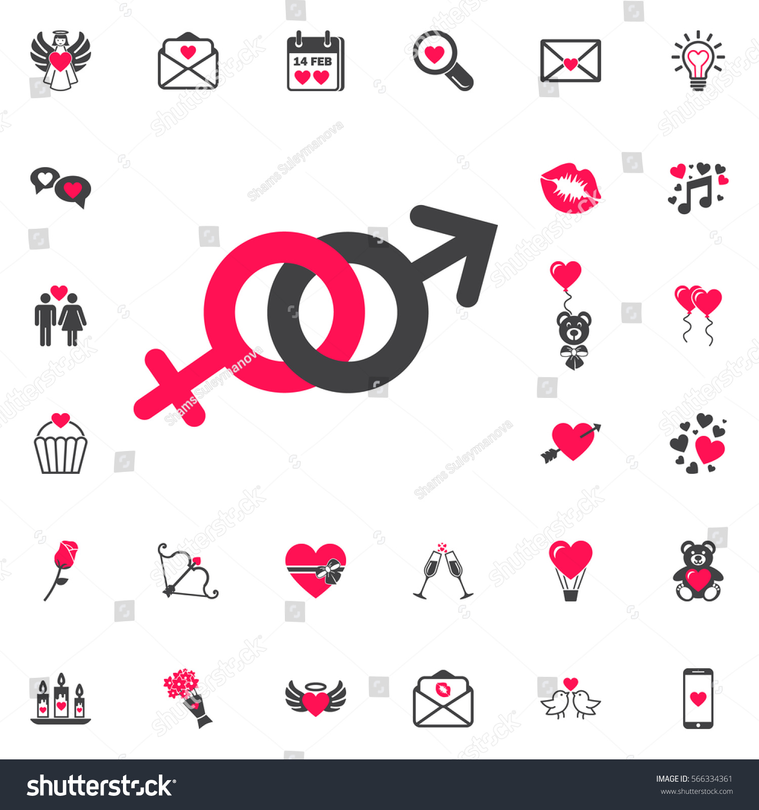 Illustration Male Female Sex Symbol On Stock Vector Royalty Free 566334361 2410