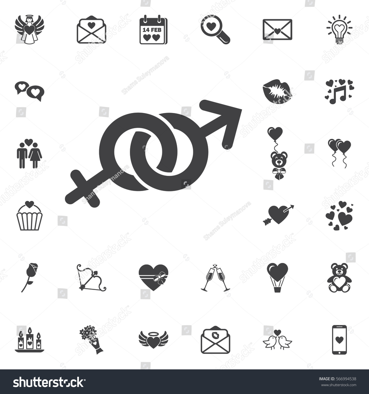 Illustration Male Female Sex Symbol On Vector De Stock Libre De Regalías 566994538 Shutterstock 1897