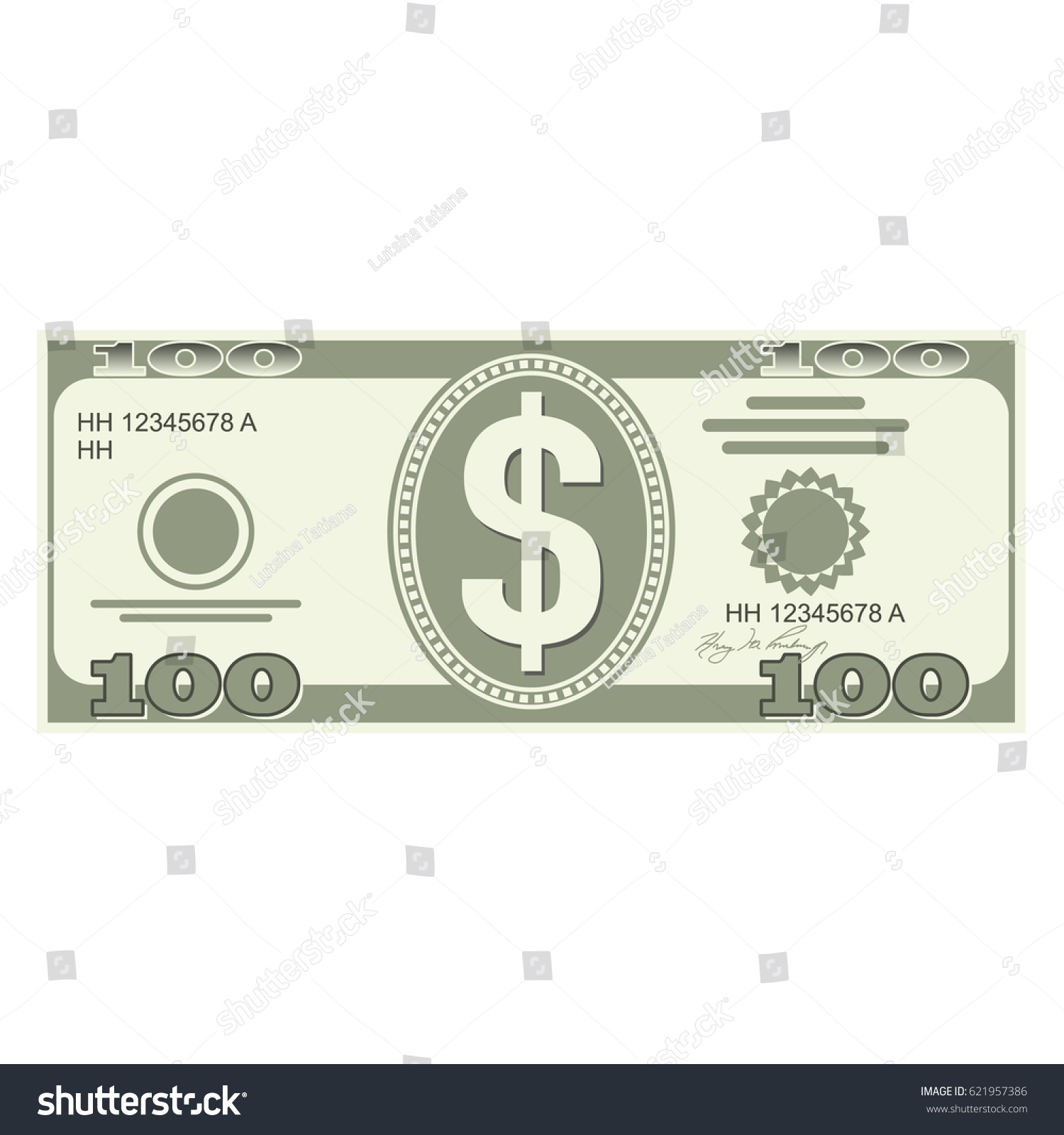 Illustration Money Icons Dollar Currency Banknote Stock Vector ...