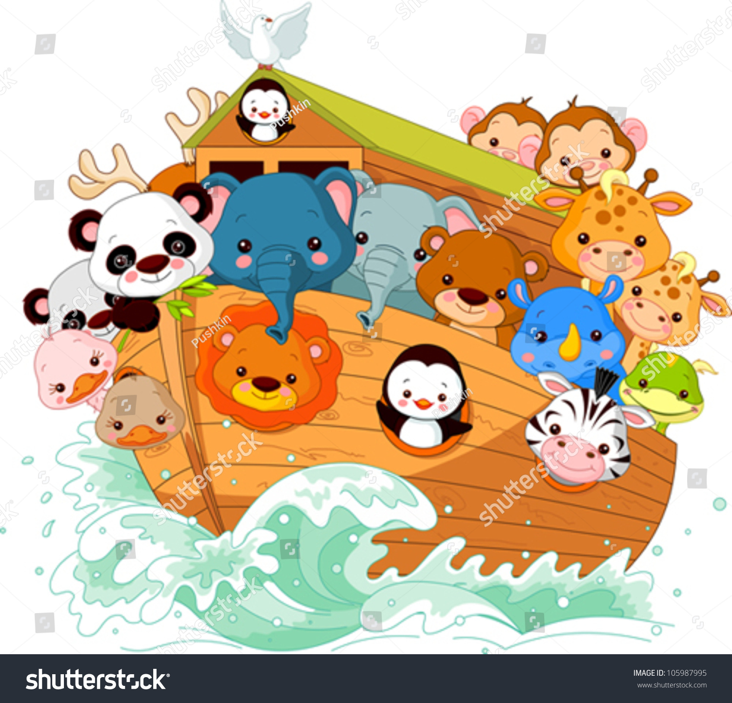 ノアの箱舟の図 のベクター画像素材 ロイヤリティフリー