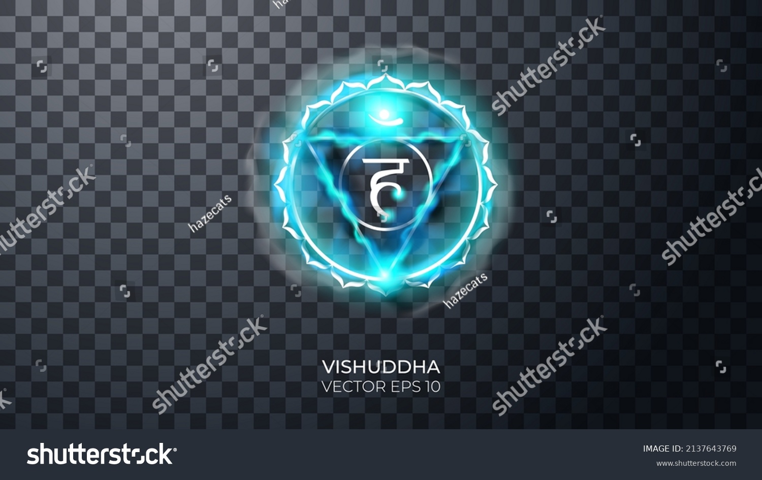 SVG of illustration of one of the seven chakras - Vishuddha, the symbol of Hinduism, Buddhism. Ethereal strange fire sign. Decor elements for magic doctor, shaman, medium. svg