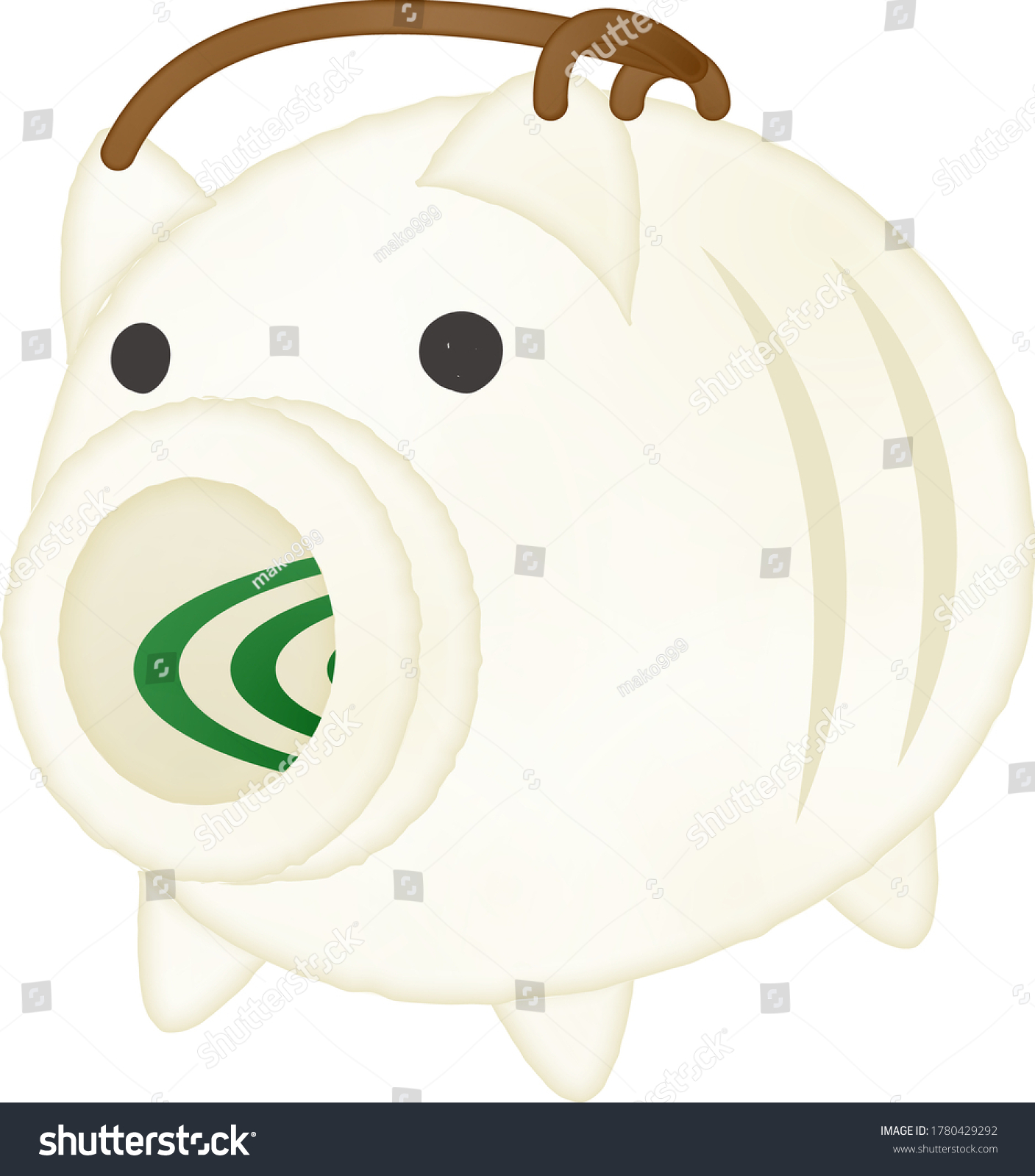 SVG of Illustration of pig pottery mosquito coil holder svg