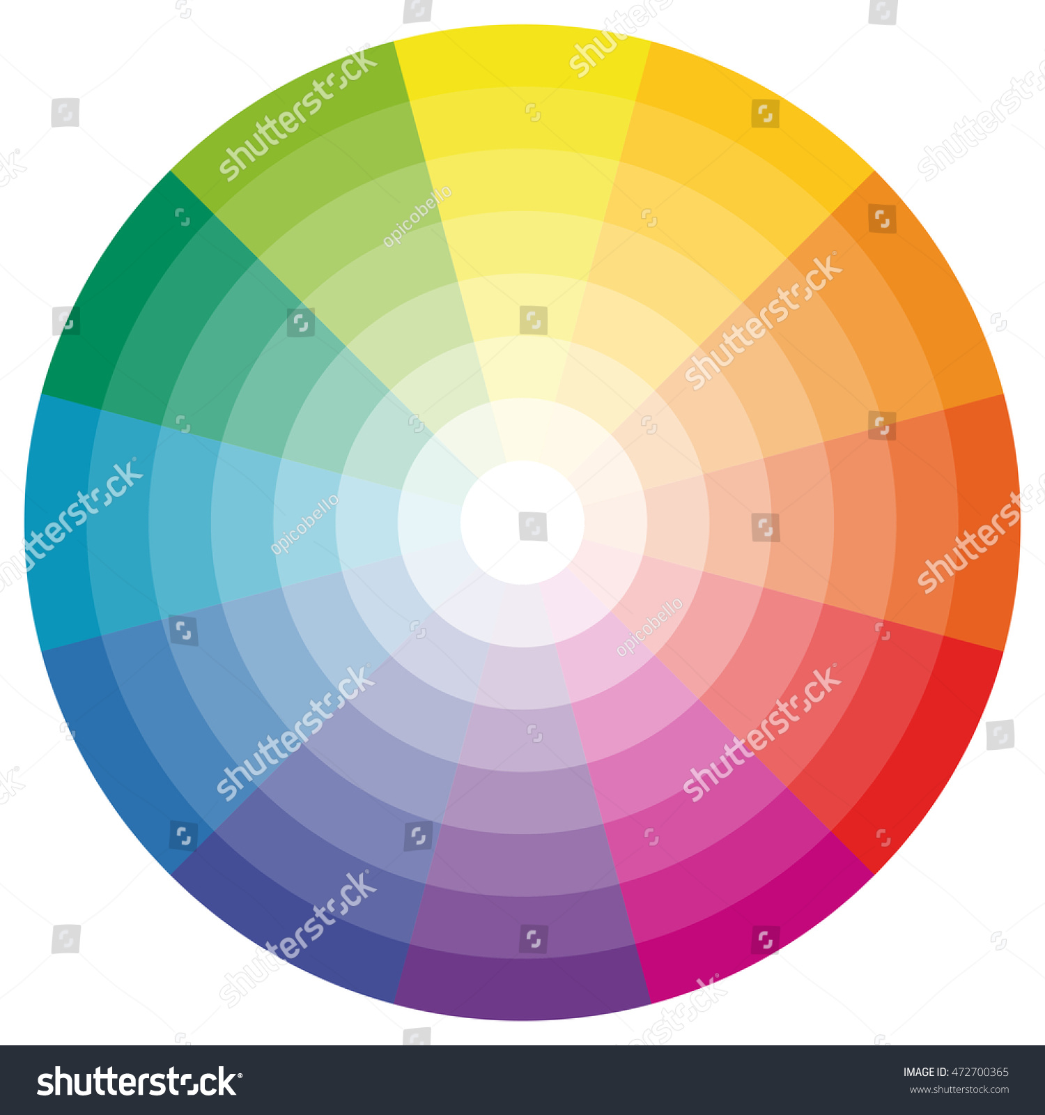 Illustration Printing Color Wheel Different Colors Stock Vector ...