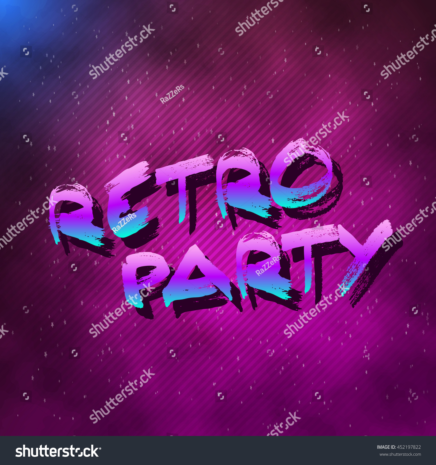 Illustration Of 1980 Retro Party Neon Poster Retro Disco 80s Background ...