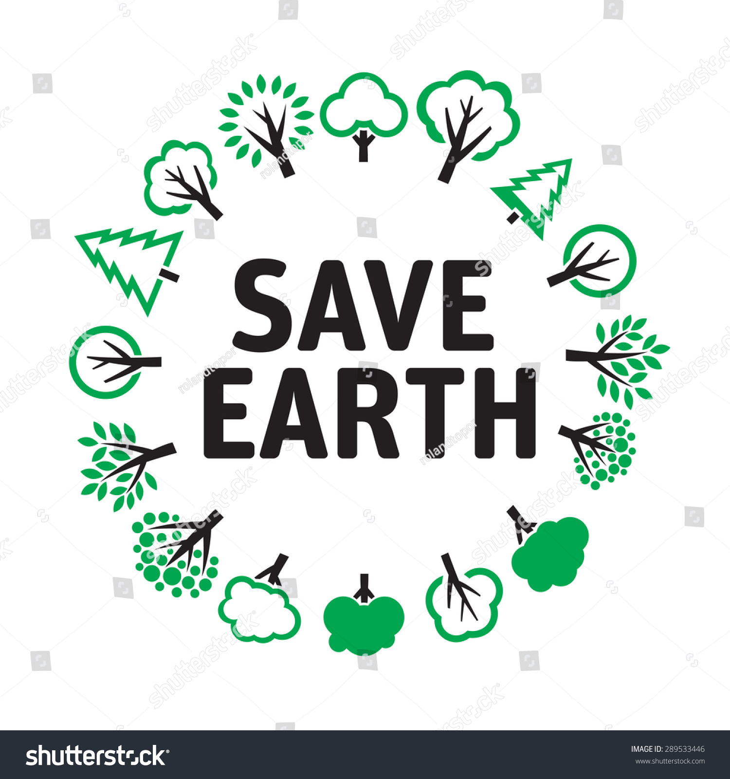 Illustration Save Earth Stock Vector 289533446 - Shutterstock