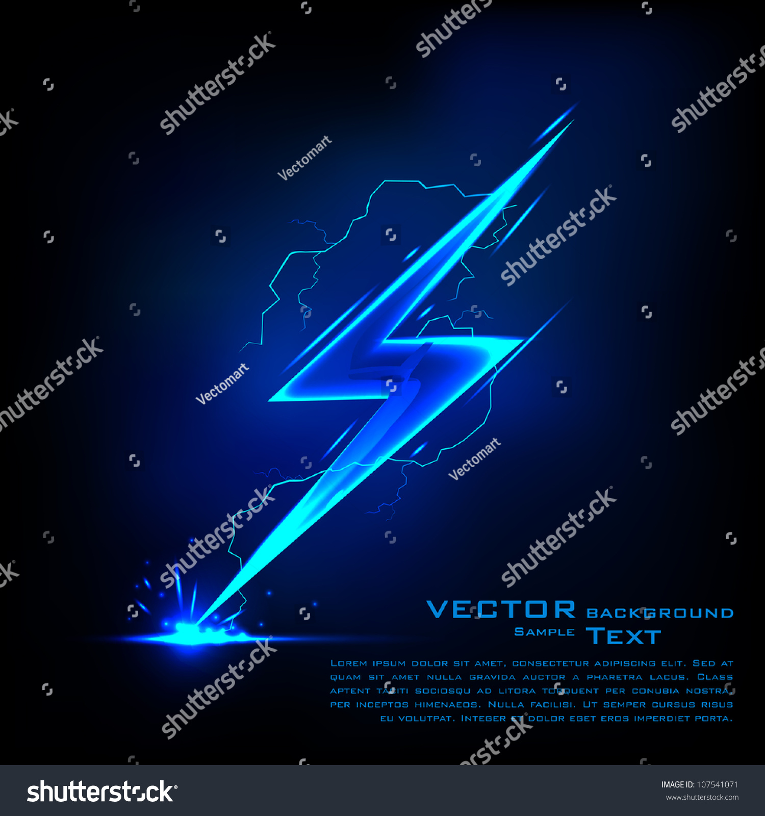 Illustration Sparkling Lightning Bolt Electric Effect Stock Vector ...