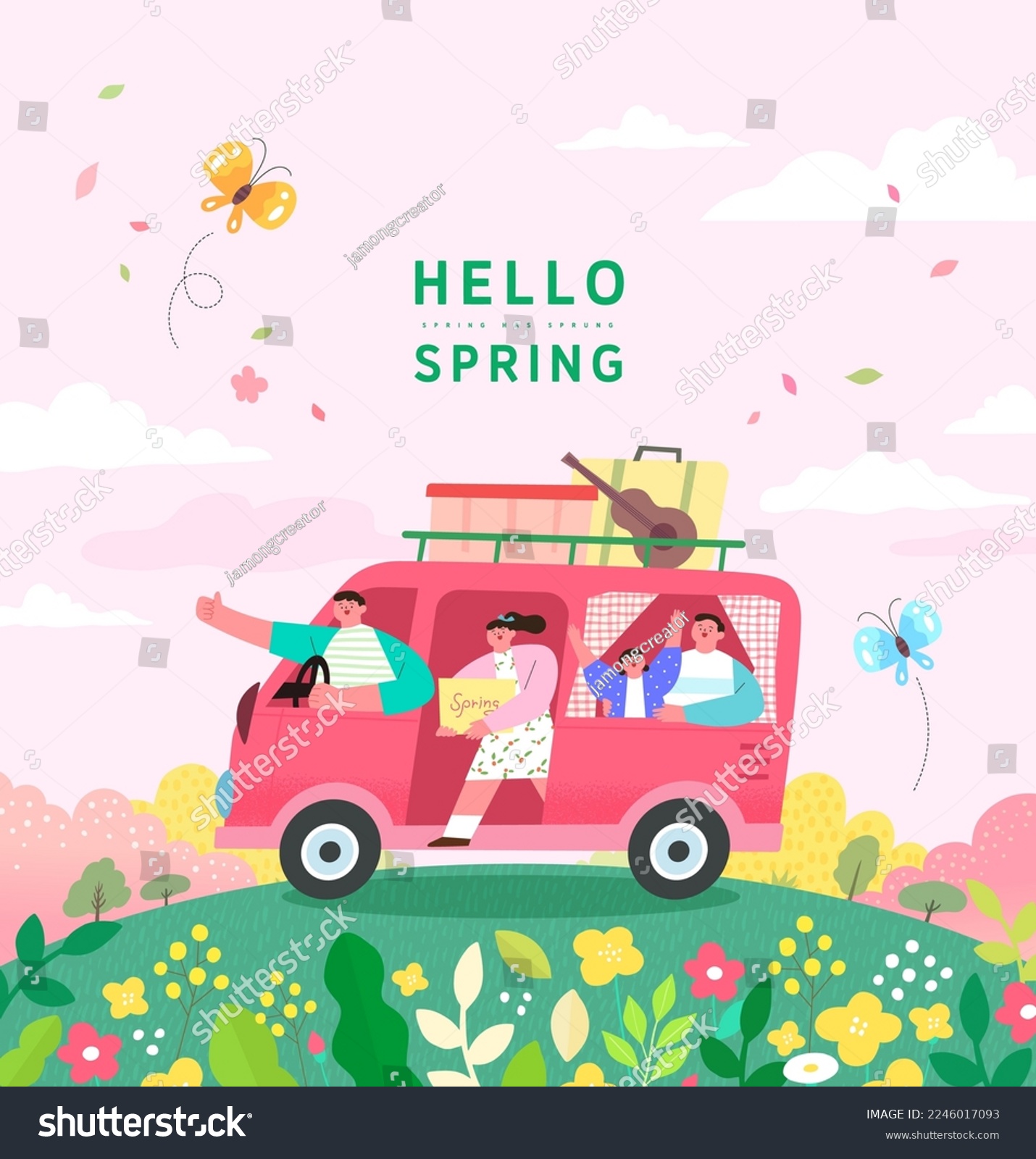 SVG of illustration of spring background. Vector illustration
 svg