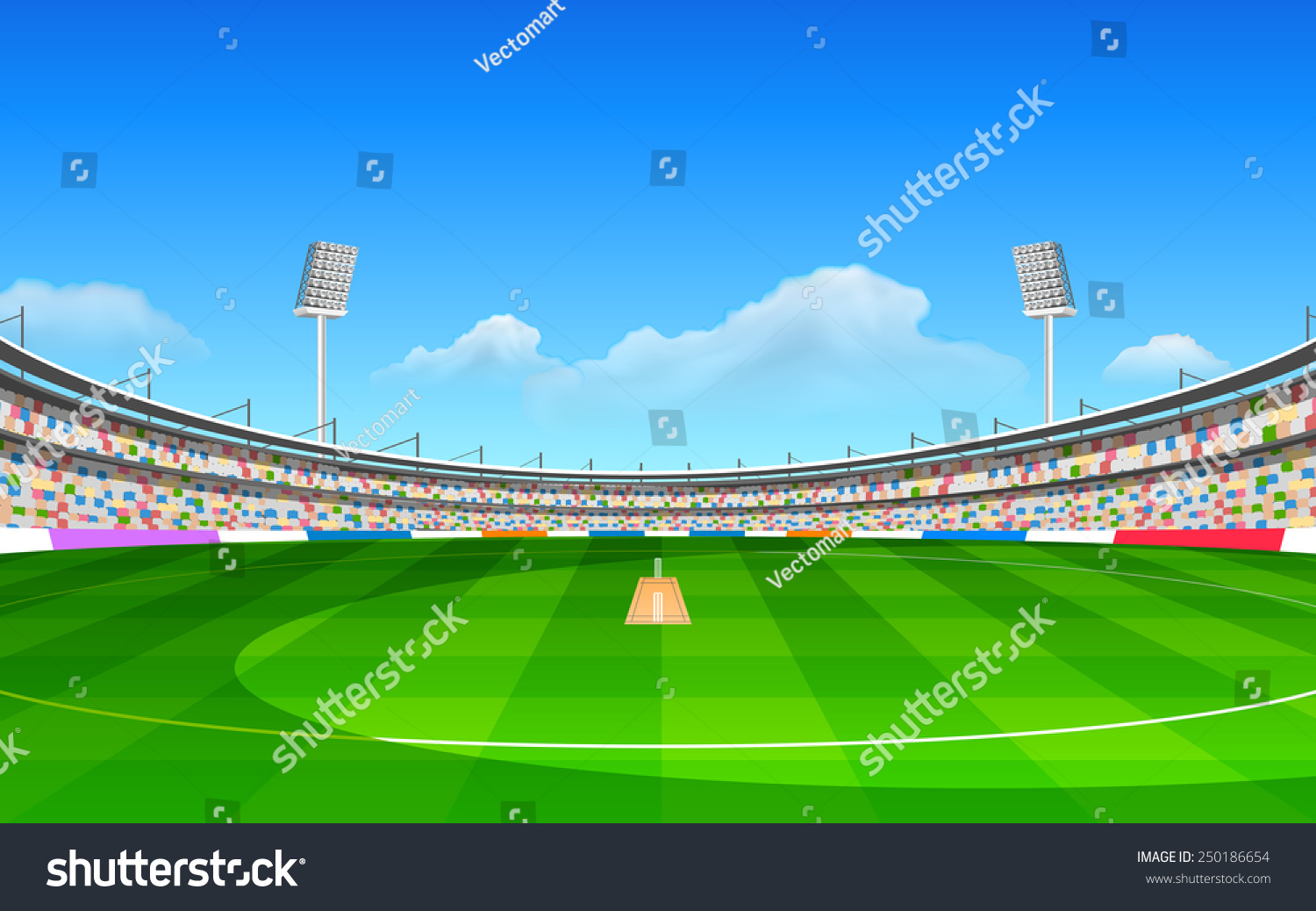 Cricket Stadium Clip Art