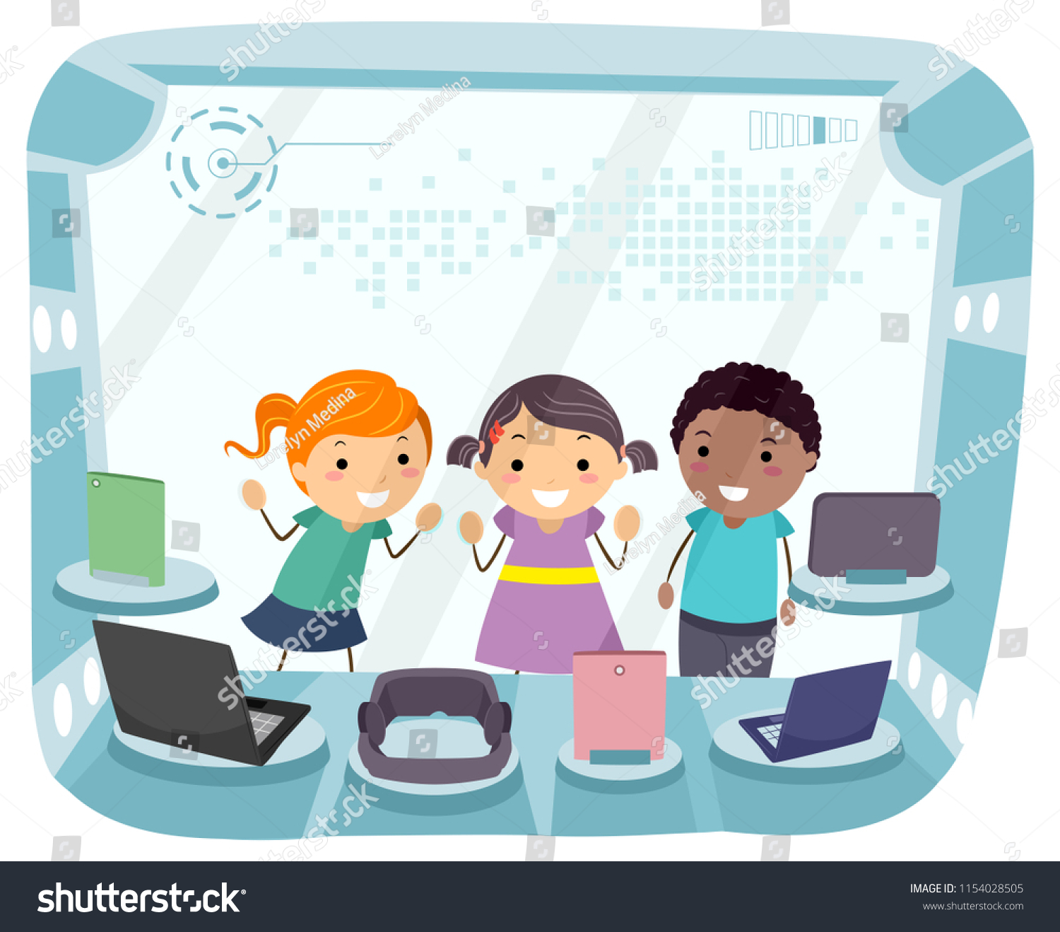 illustration stickman kids looking gadgets electronics stock vector royalty free 1154028505 https www shutterstock com image vector illustration stickman kids looking gadgets electronics 1154028505