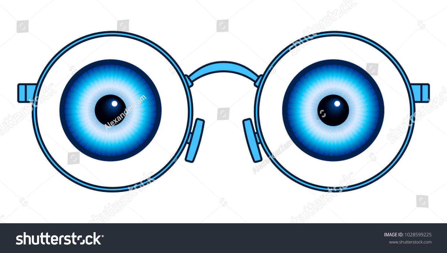 SVG of Illustration of the abstract eyes and eyeglasses svg