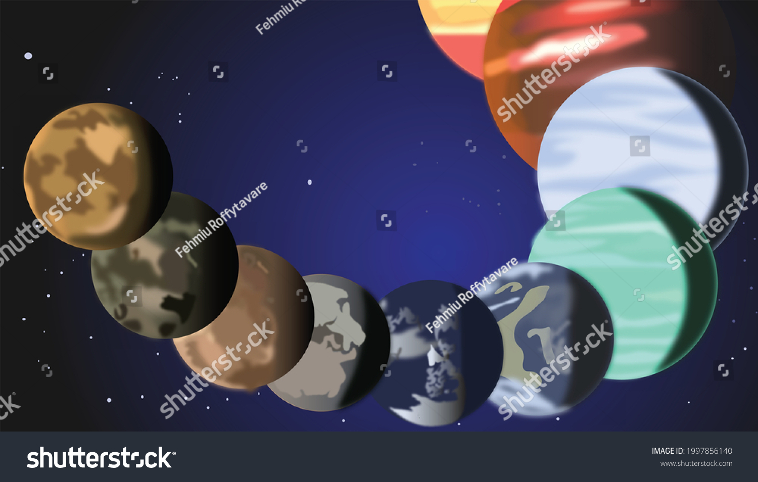 Illustration Arrangement Largest Smallest Stock Vector (Royalty