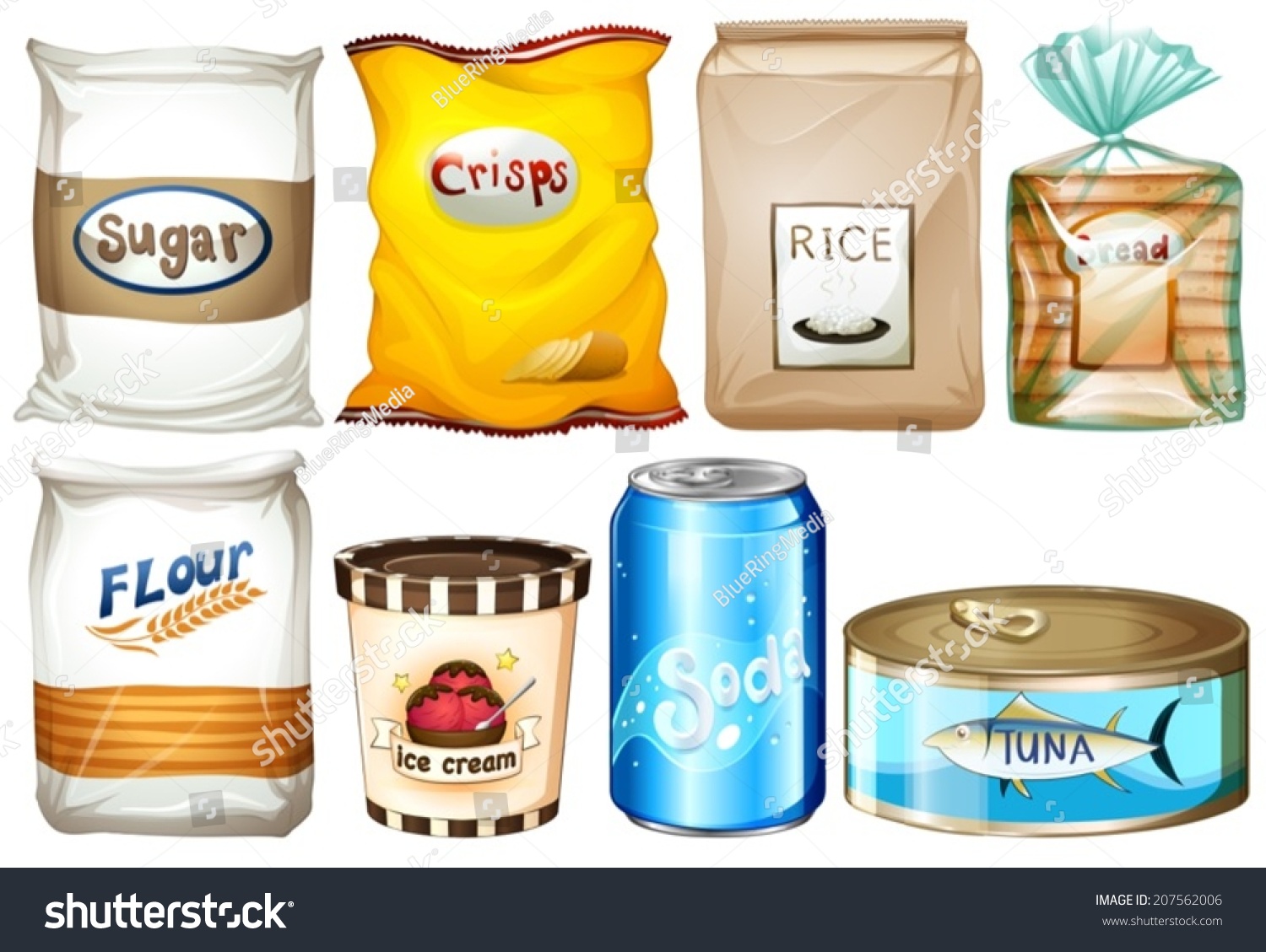SVG of Illustration of the different kind of foods on a white background svg