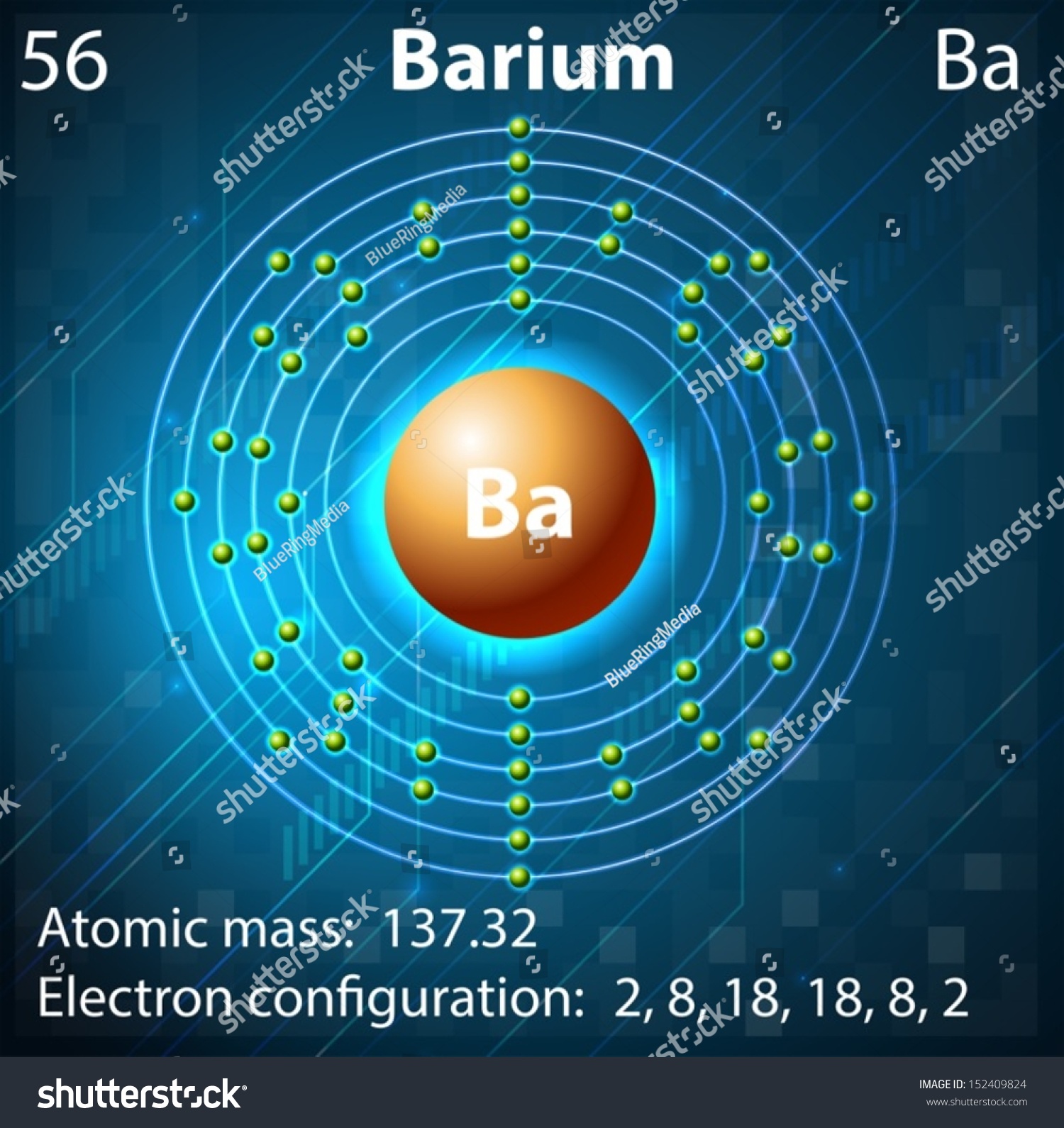 Illustration Element Barium Stock Vector (Royalty Free) 152409824 ...