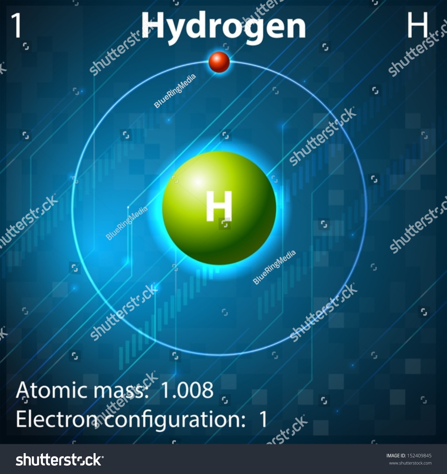 Illustration Element Hydrogen Stock Vector 152409845 - Shutterstock