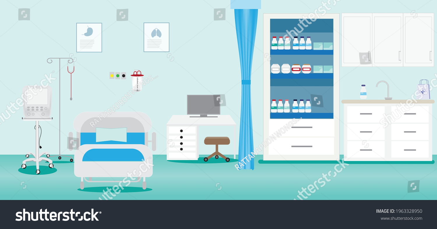 Illustration Interior Hospital Medical Office Patient Stock Vector ...