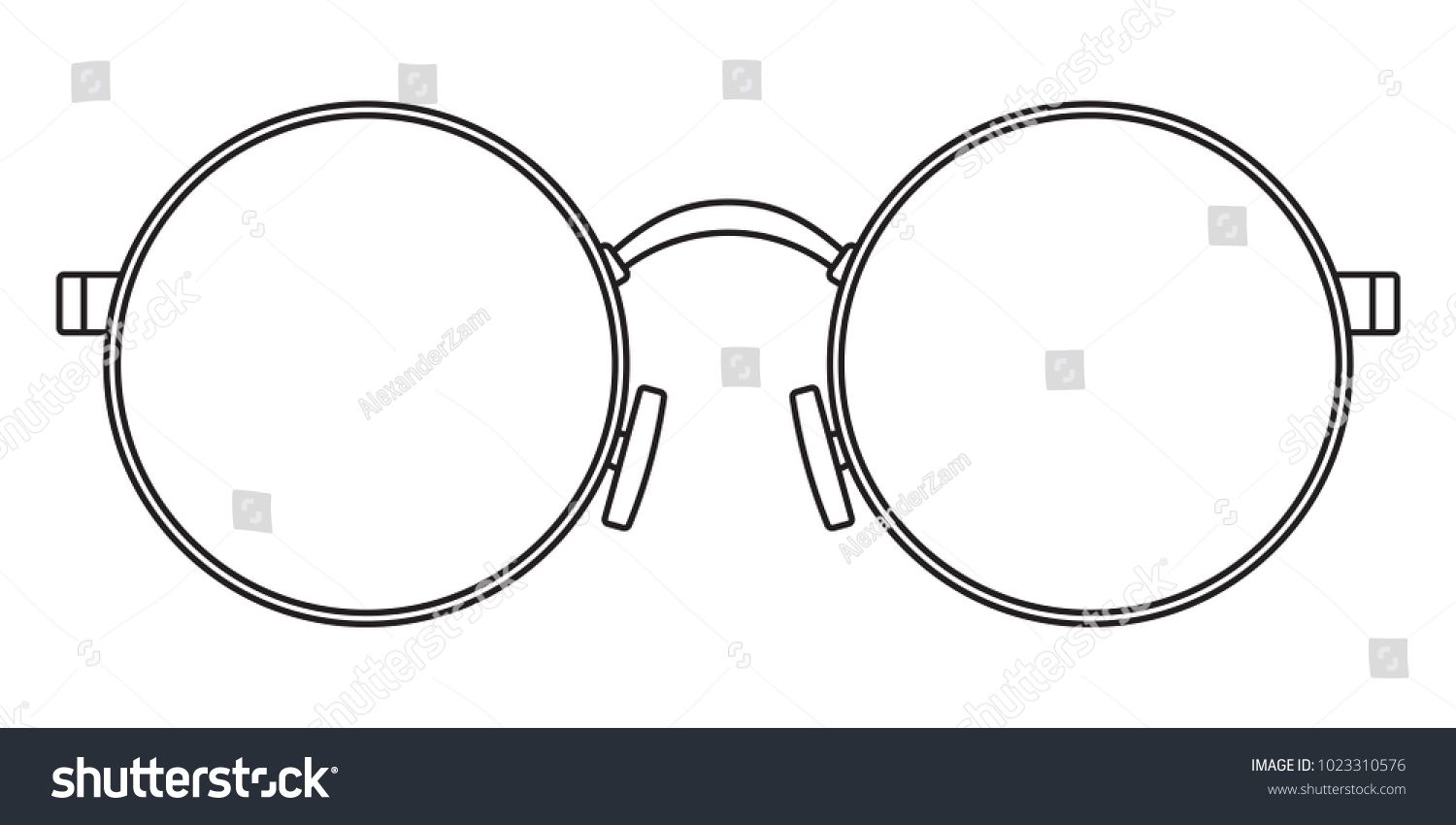 SVG of Illustration of the round eyeglasses icon svg
