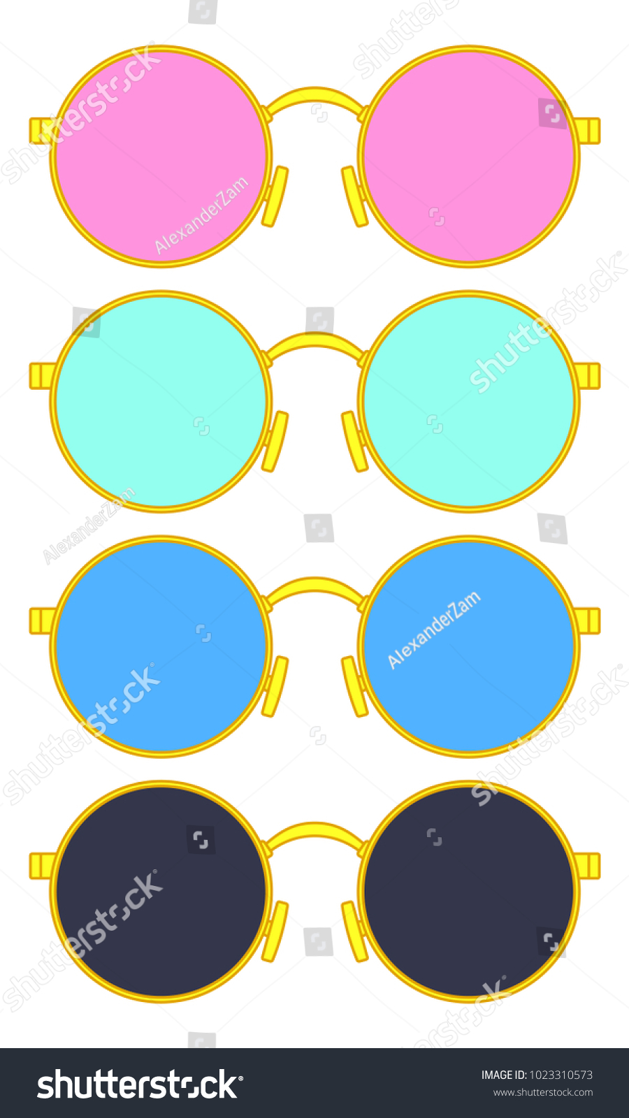 SVG of Illustration of the sunglasses set svg
