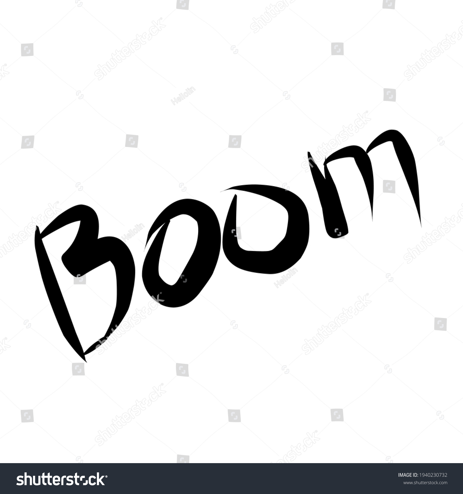 Illustration Word Boom Stock Vector (Royalty Free) 1940230732 ...