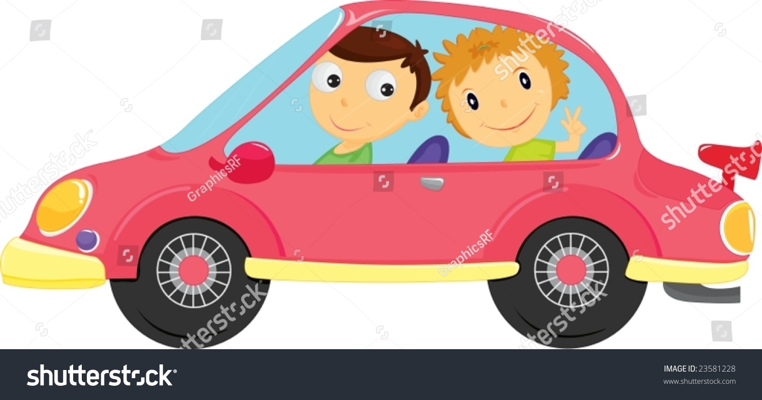 Illustration Of Two People Going For A Drive - 23581228 : Shutterstock