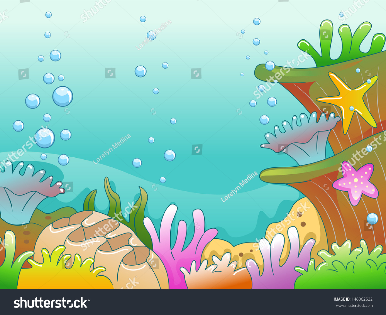 Illustration Of Underwater Scene - 146362532 : Shutterstock