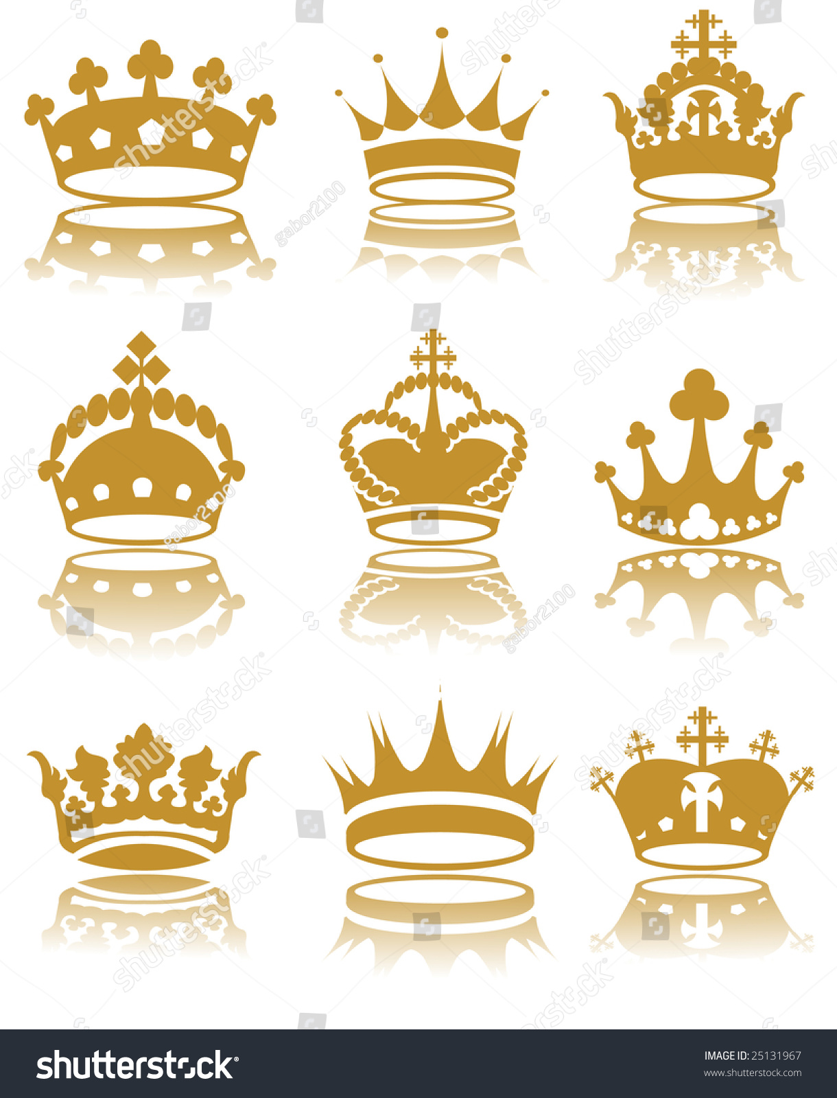 Illustration Various Crowns Vector Stock Vector (Royalty Free) 25131967