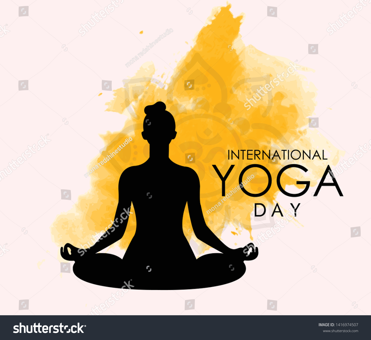 Illustration Woman Doing Asana International Yoga Stock Vector (Royalty ...