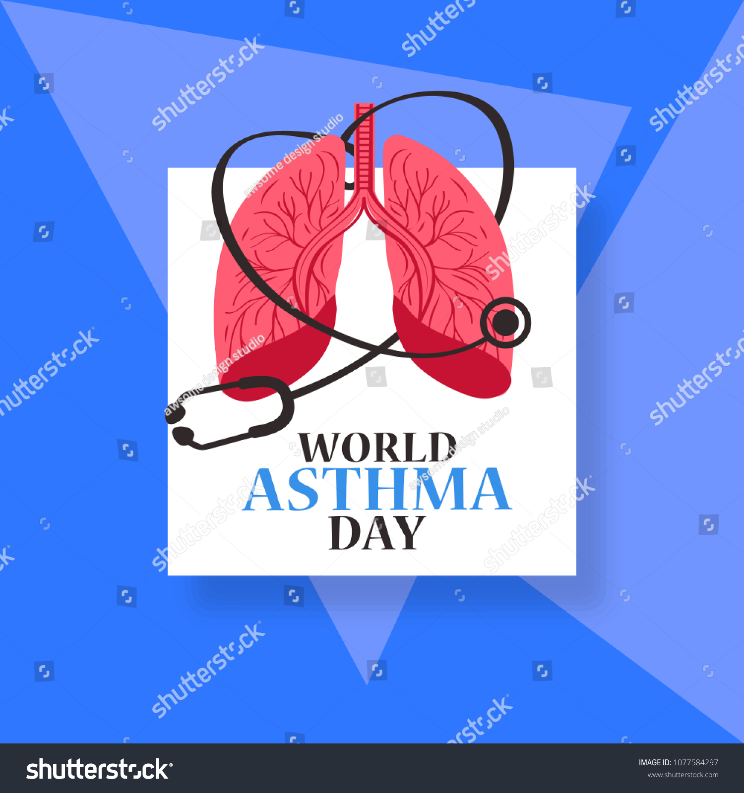 Illustration World Asthma Day Poster Banner Stock Vector (Royalty Free ...