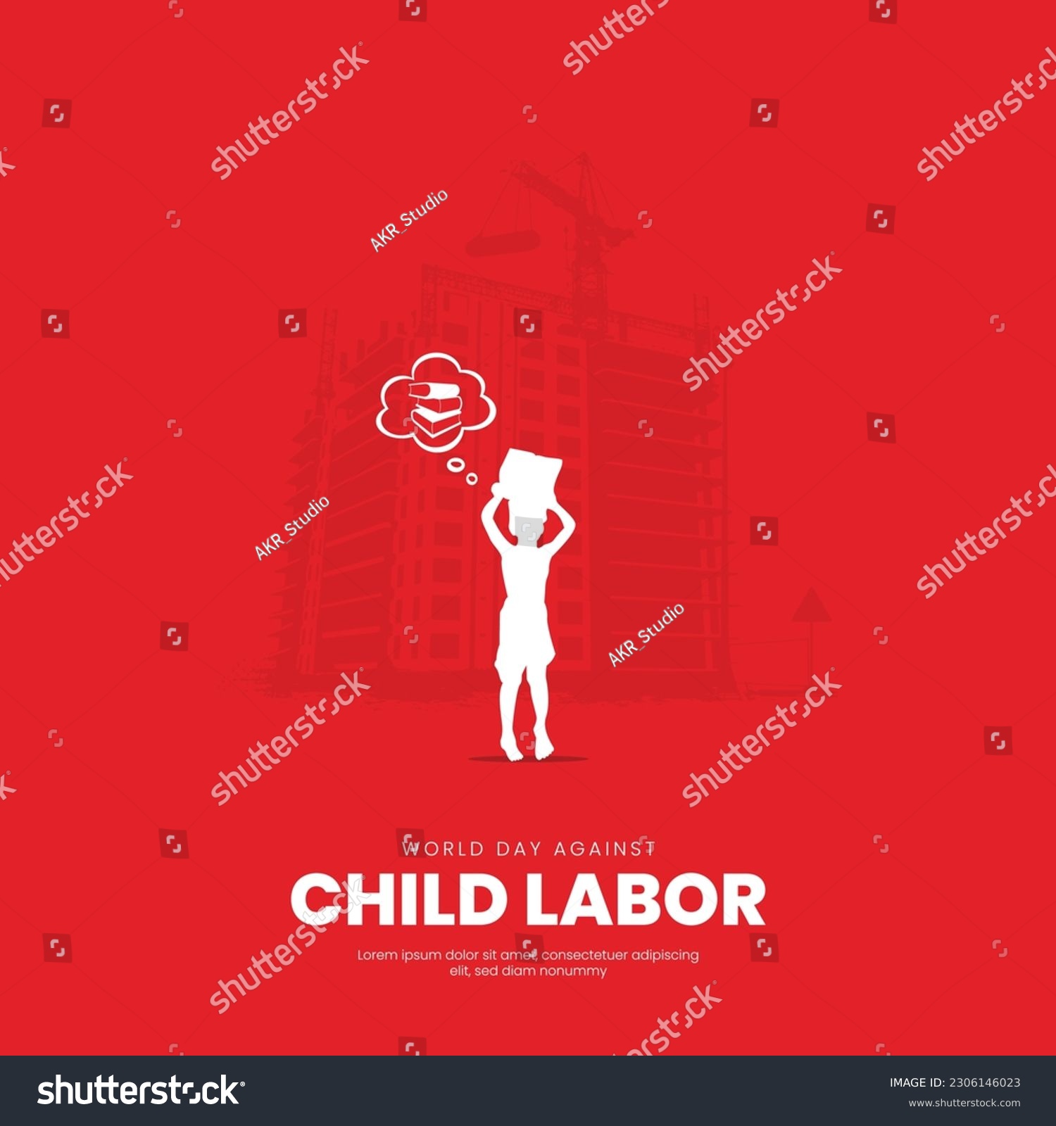 SVG of Illustration of World Day against child labor. The World Day Against Child Labor is an International Labor Organization-sanctioned holiday. svg