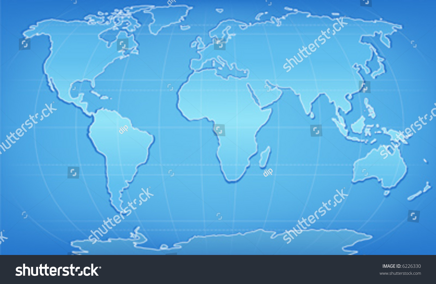 Illustration Of World Map With Latitudinal And Longitudinal Lines ...