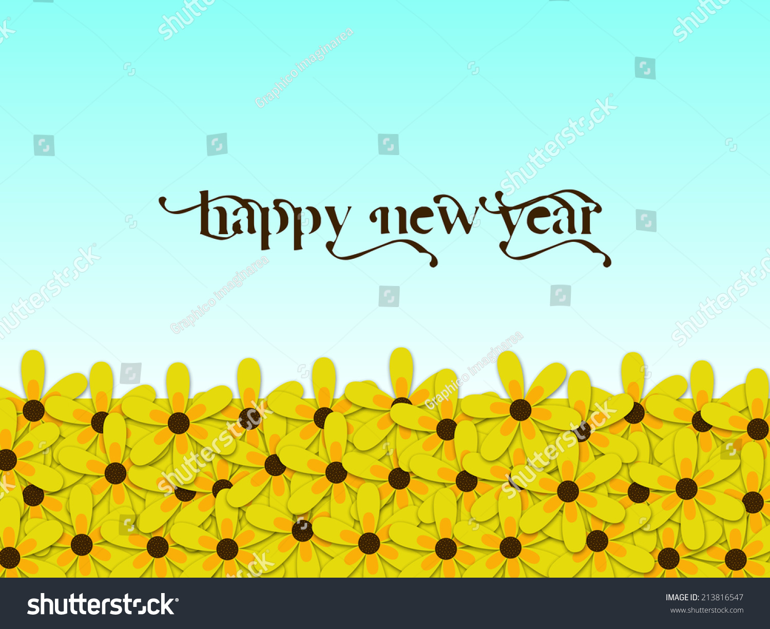 Illustration Yellow Flower Background Ethiopian New Stock Vector Royalty Free