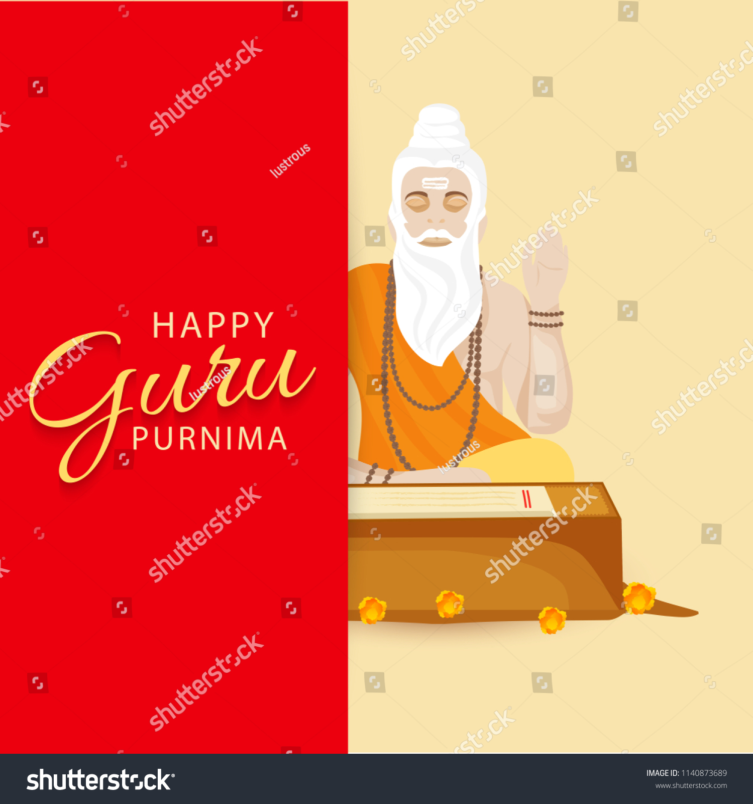 Illustration Poster Day Honoring Celebrating Guru Stock Vector Royalty Free 1140873689 1776