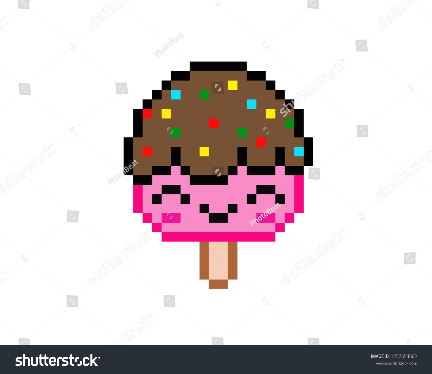 Illustration Pixel Art Icecream Pixel Style Stock Vector (Royalty Free ...