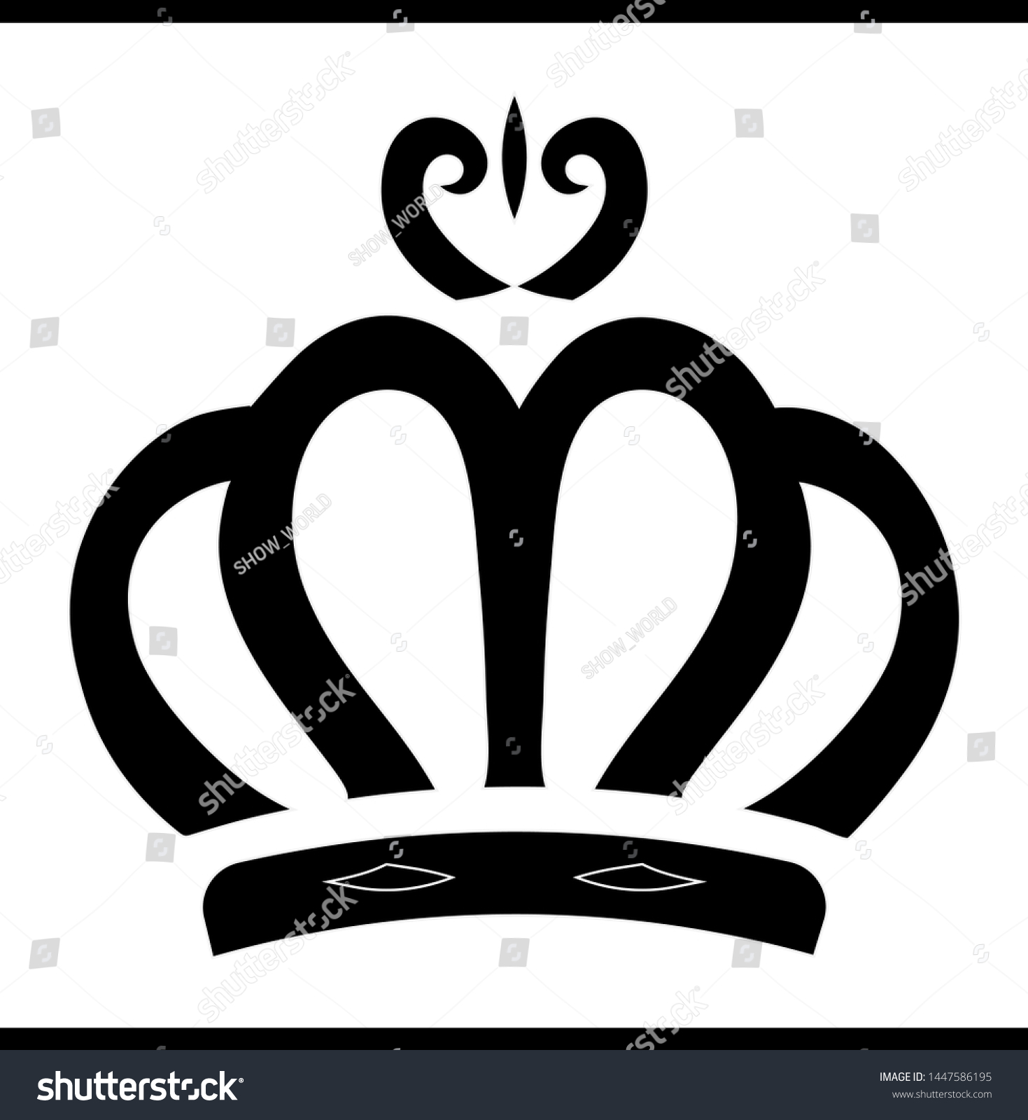 Illustrationroyal Crown Vintage Design Vector Graphics Stock Vector Royalty Free 1447586195 