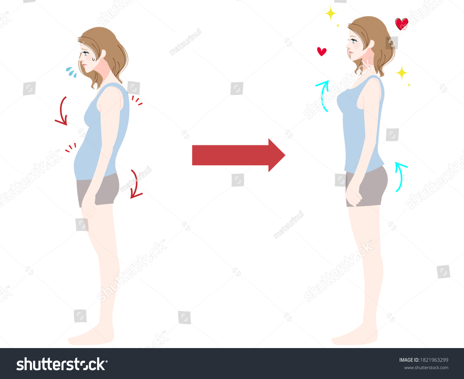 Beautiful posture Stock Illustrations, Images & Vectors | Shutterstock