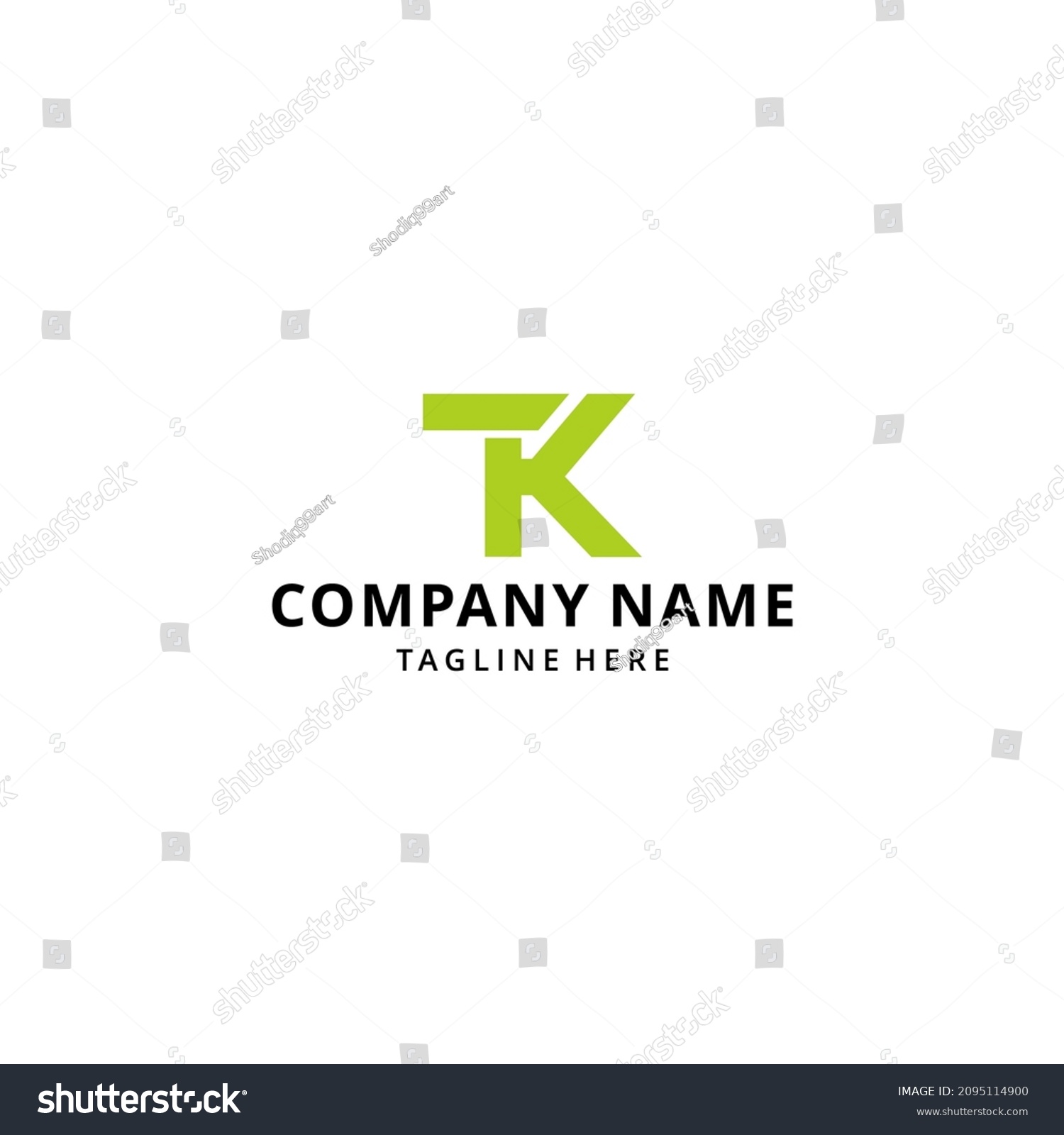 Illustration Tk Monogram Logo Design Tk Stock Vector (Royalty Free ...