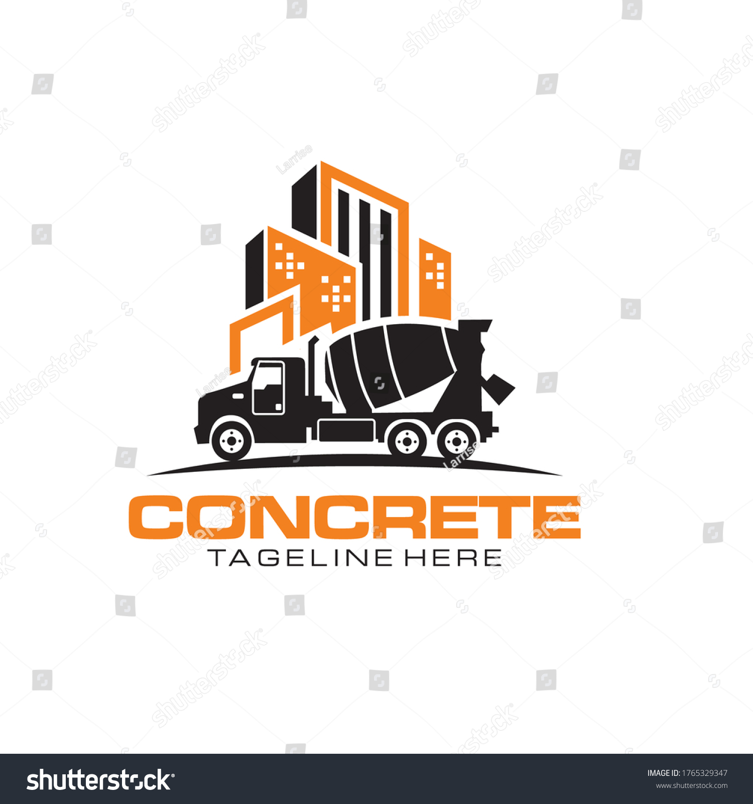 Illustration Vector Graphic Concrete Mixer Truck Stock Vector (Royalty ...