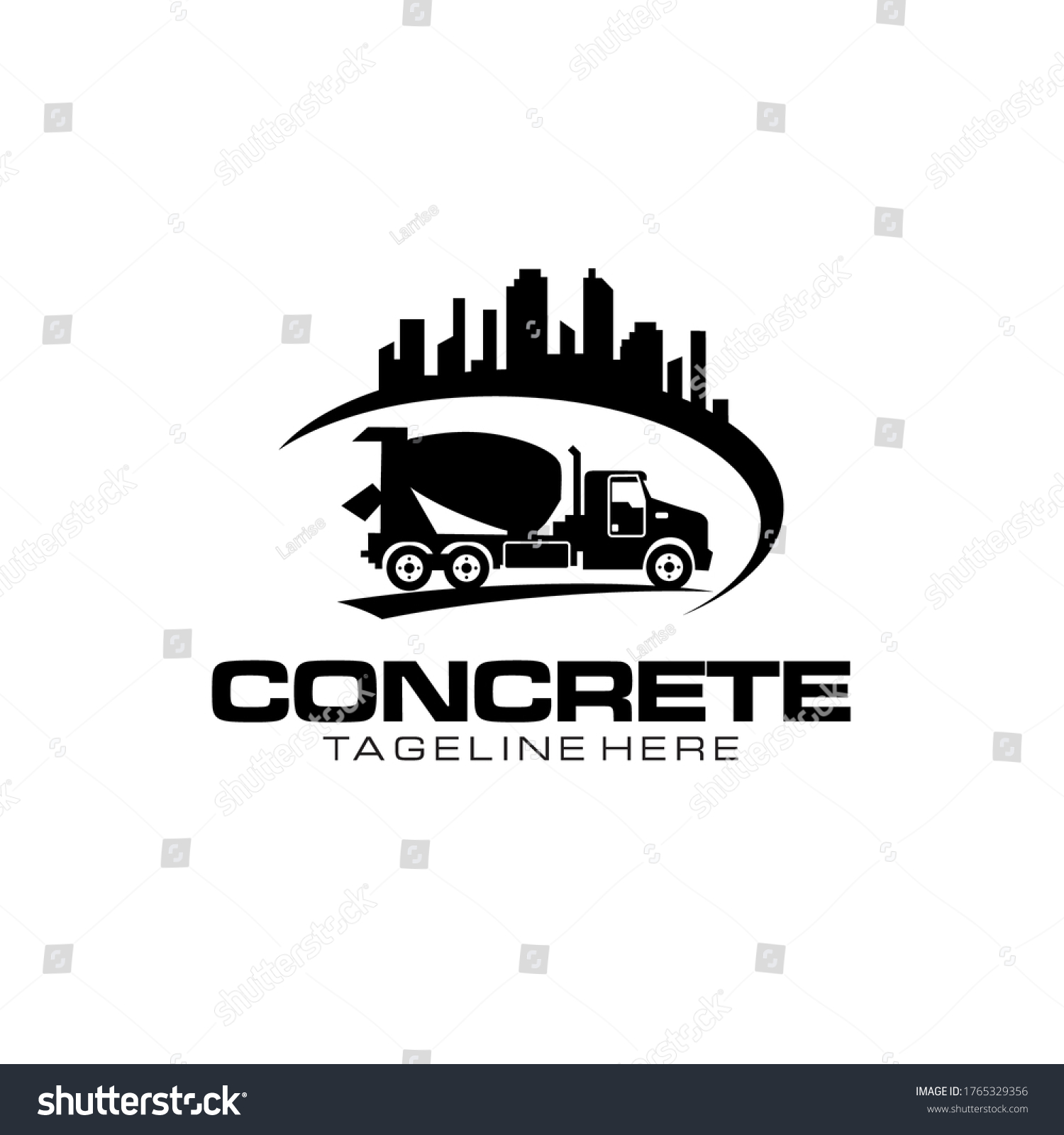 Illustration Vector Graphic Concrete Mixer Truck Stock Vector (Royalty ...