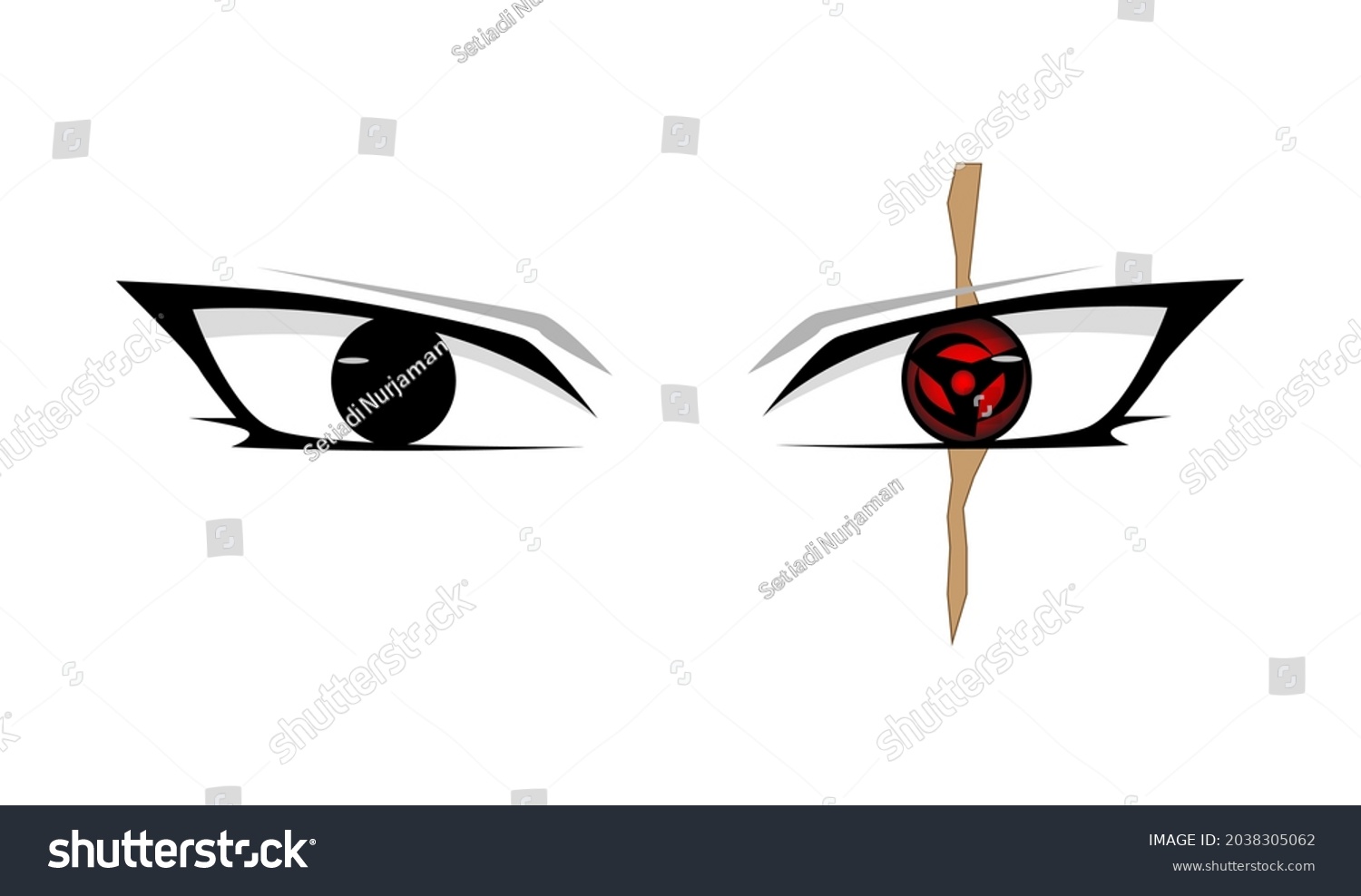 SVG of illustration vector graphic of Kakashi Hatake's Sharingan Eyes svg