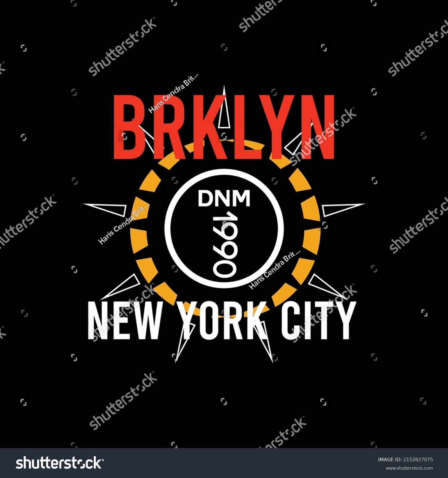 Illustration Vector Graphic Lettering Typography Brooklyn Stock Vector ...