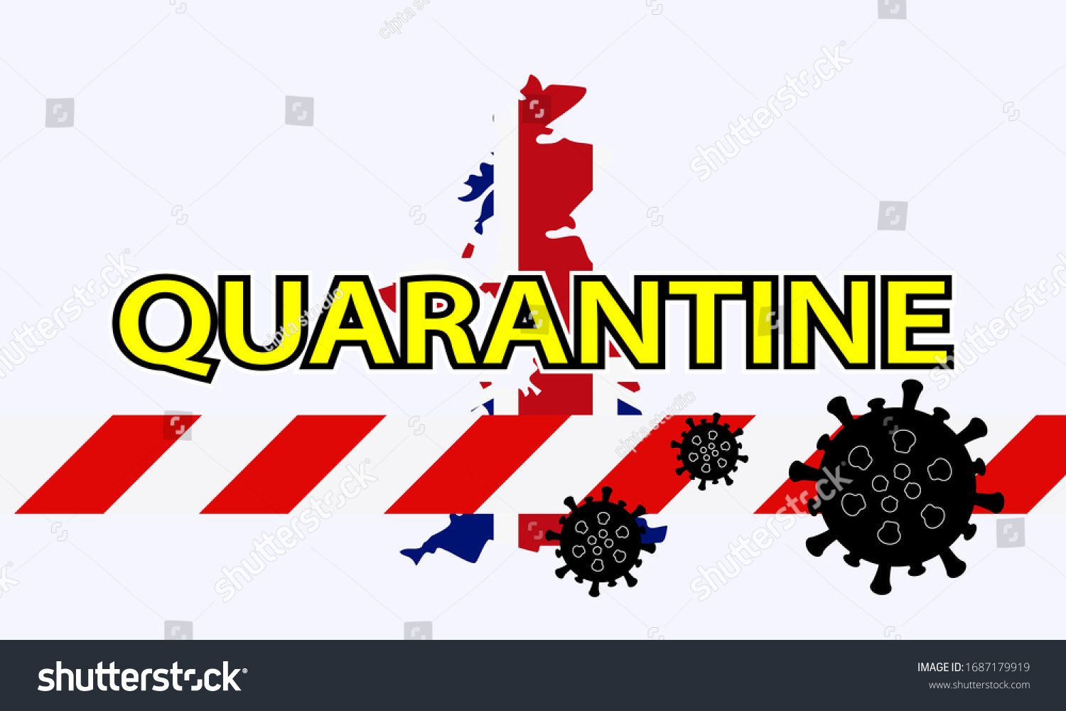 Illustration Vector Graphic Red Quarantine Tape Stock Vector (royalty 