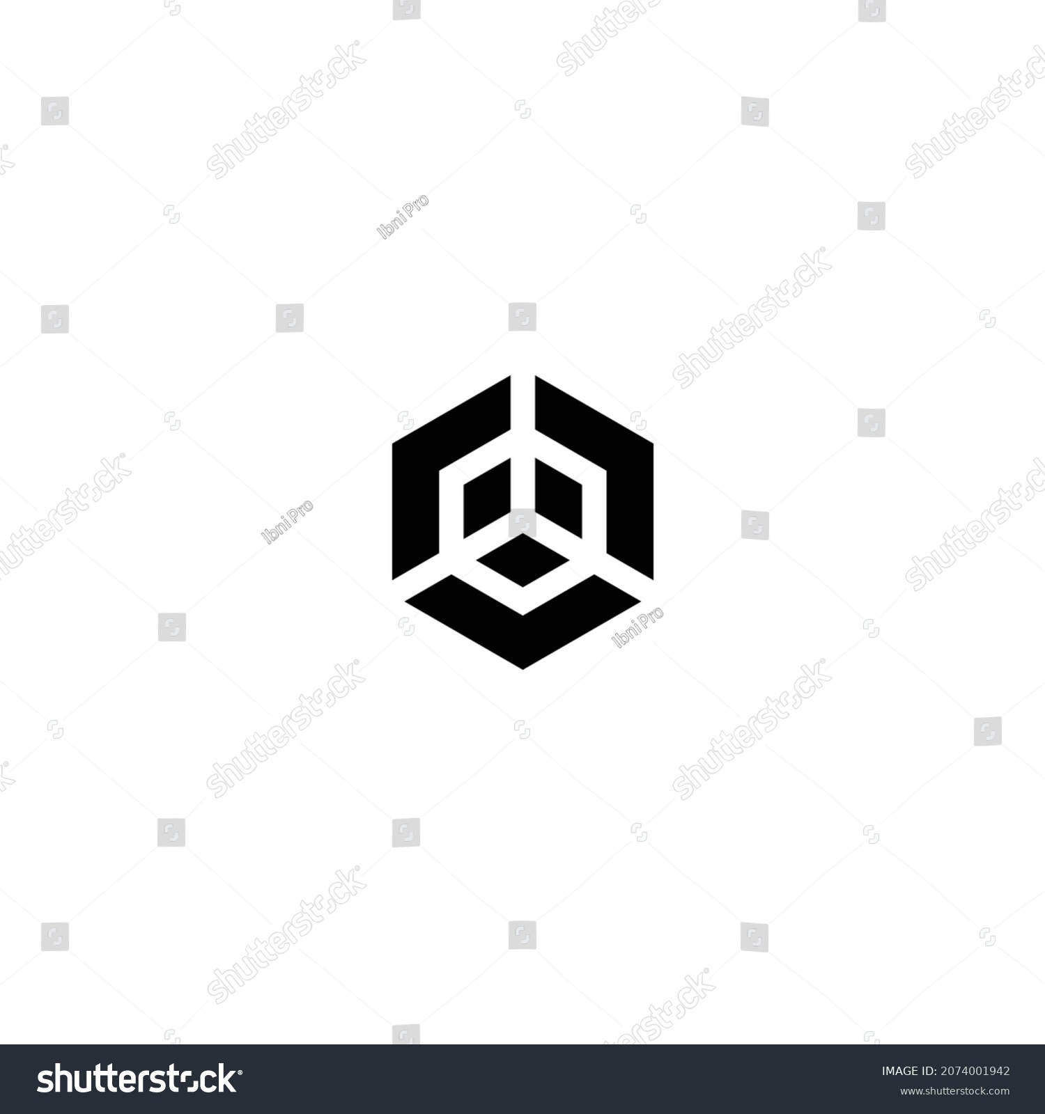 Illustration Vector Graphic Template Box Polygon Stock Vector (Royalty ...