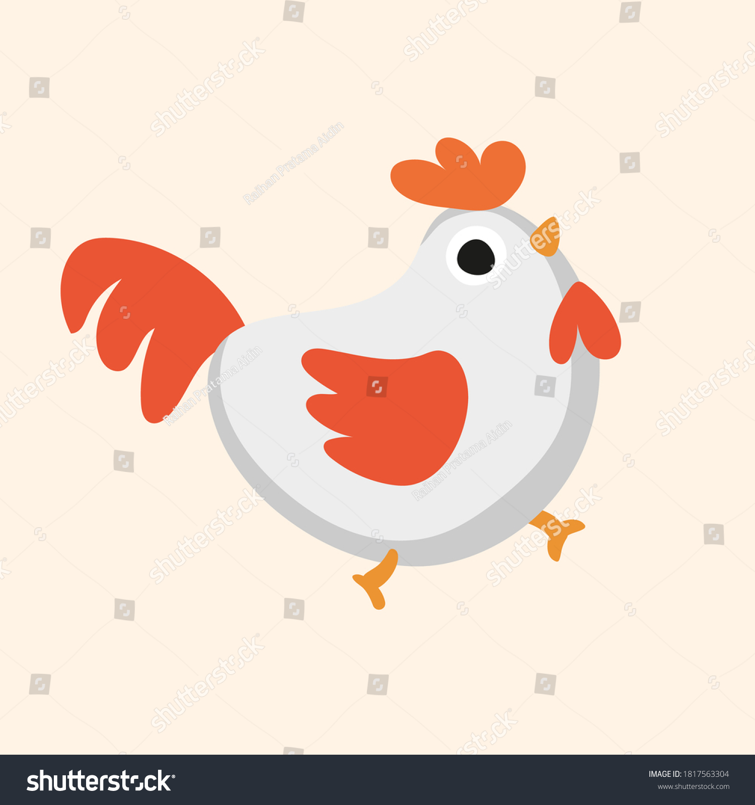 Illustration Vector Graphics Cute Chicken Stock Vector Royalty Free 1817563304 Shutterstock 