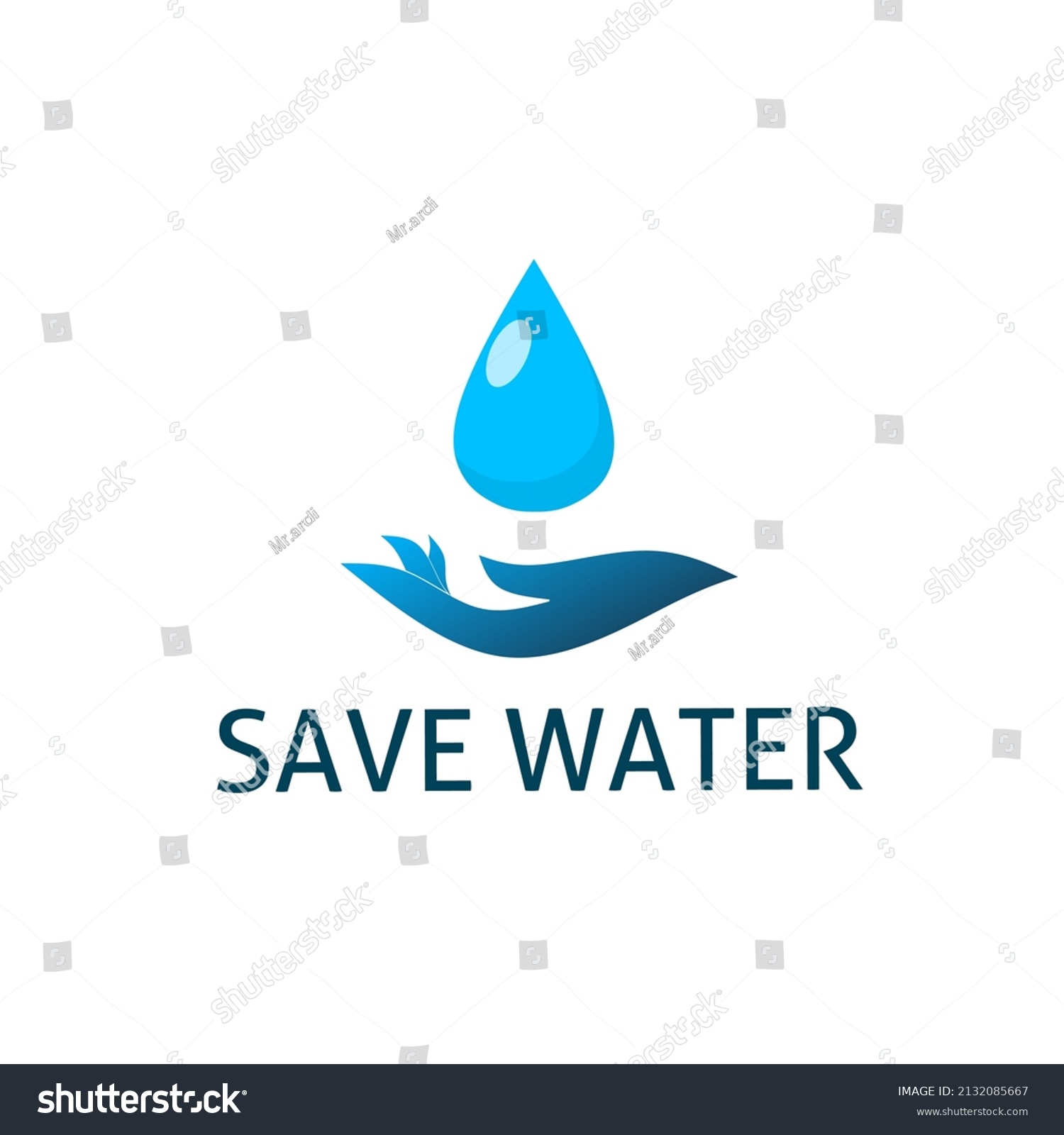 Illustration Vector Graphics Hand Holding Water Stock Vector (Royalty ...