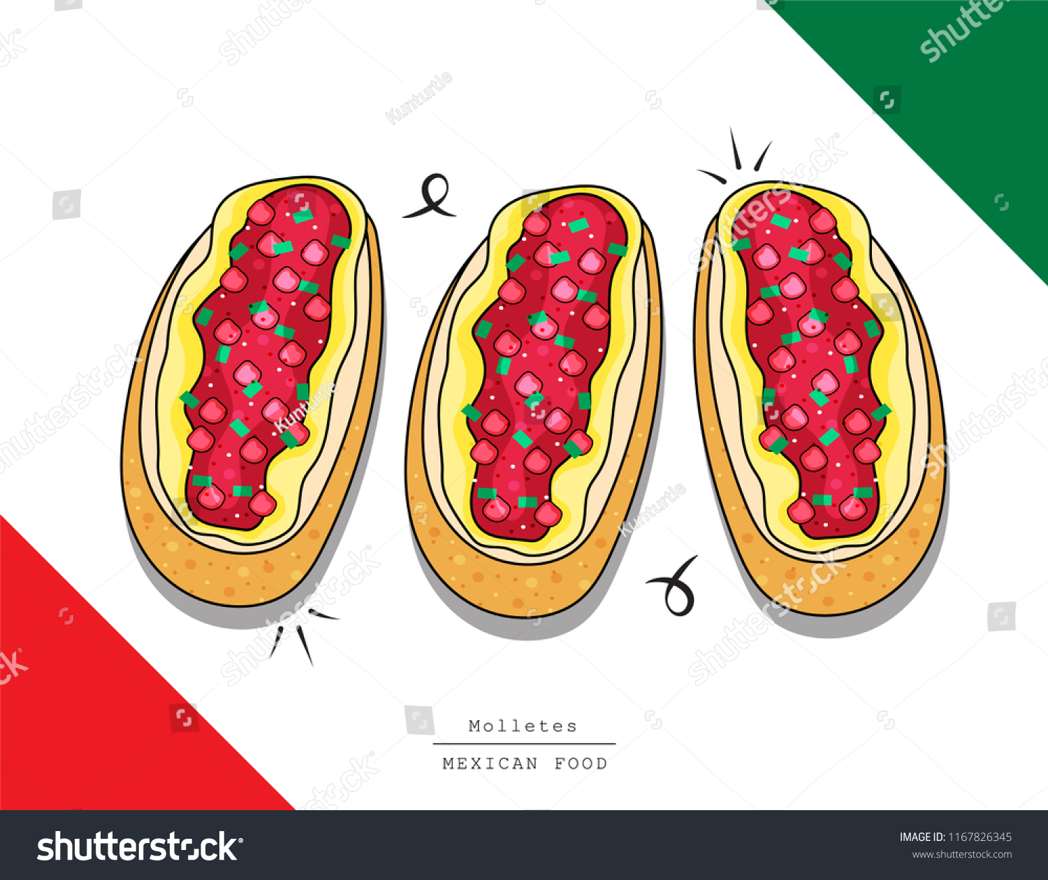 Illustration Vector Isolated Mexican Food Top Vector De Stock Libre De Regalías 1167826345 0818