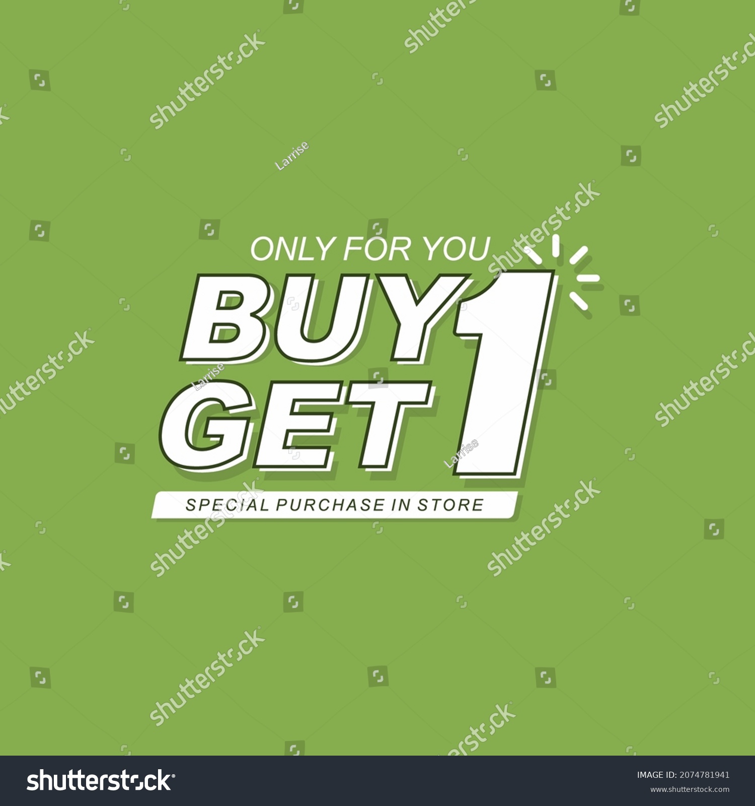 SVG of Illustration vector of the buy one get one lettering text template design svg