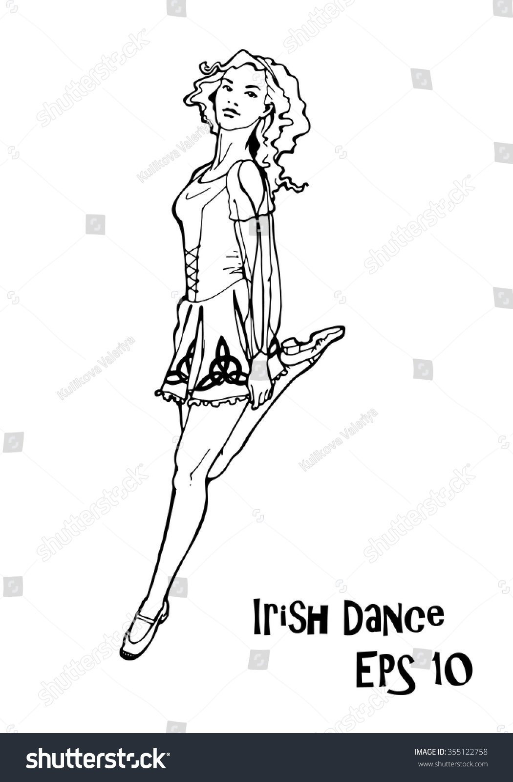 irish dance coloring pages