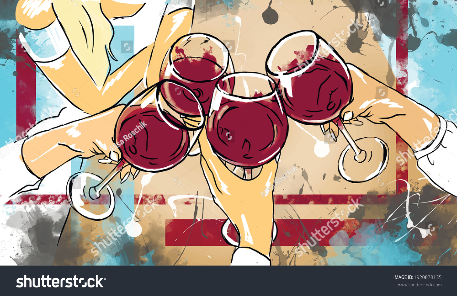 Illustration Wine Alcohol Henparty Vector Sketch Vector Có Sẵn Miễn Phí Bản Quyền 1920878135 1070