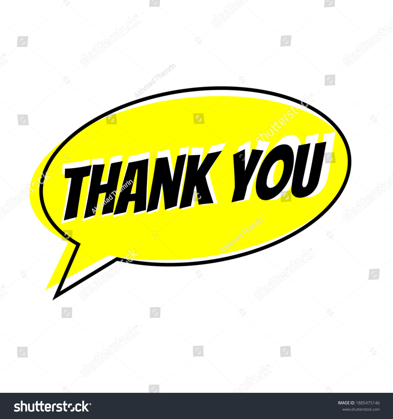 Illustration Yellow Sign Saying Thank You Stock Vector (Royalty Free ...