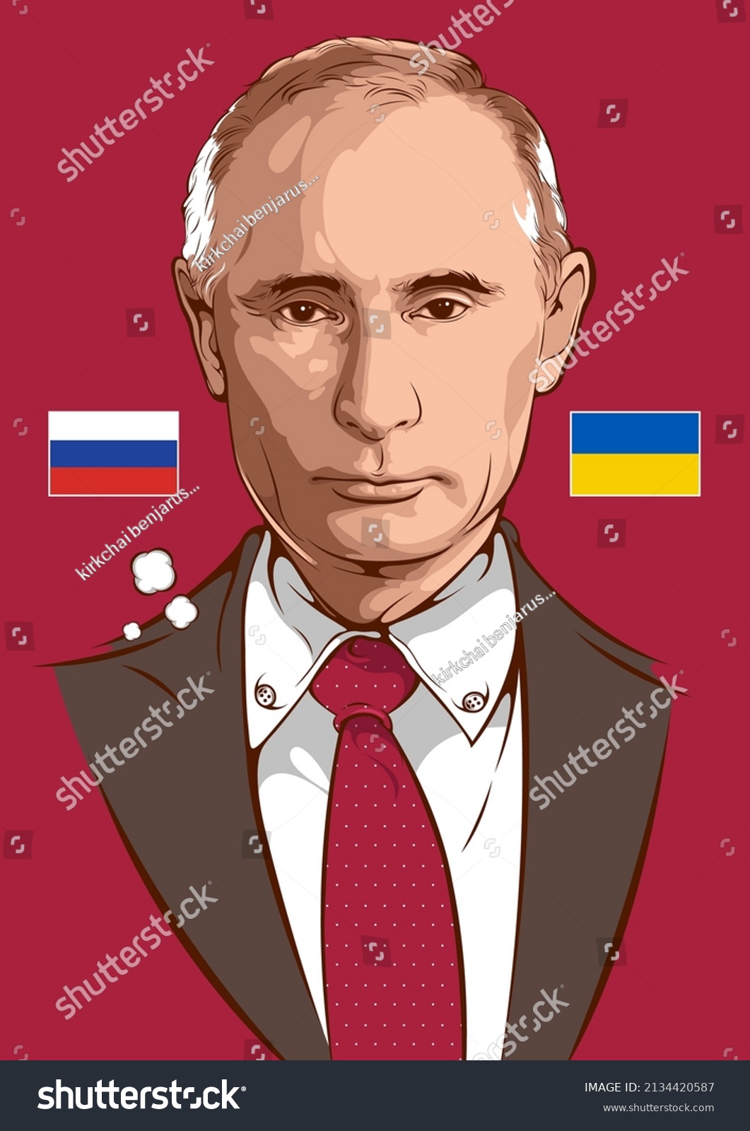 Illustrative Editorial Cartoon Vladimir Vladimirovich Putin Stock ...